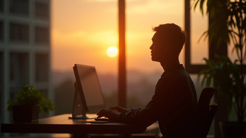 Professional taking time for personal wellbeing during work day